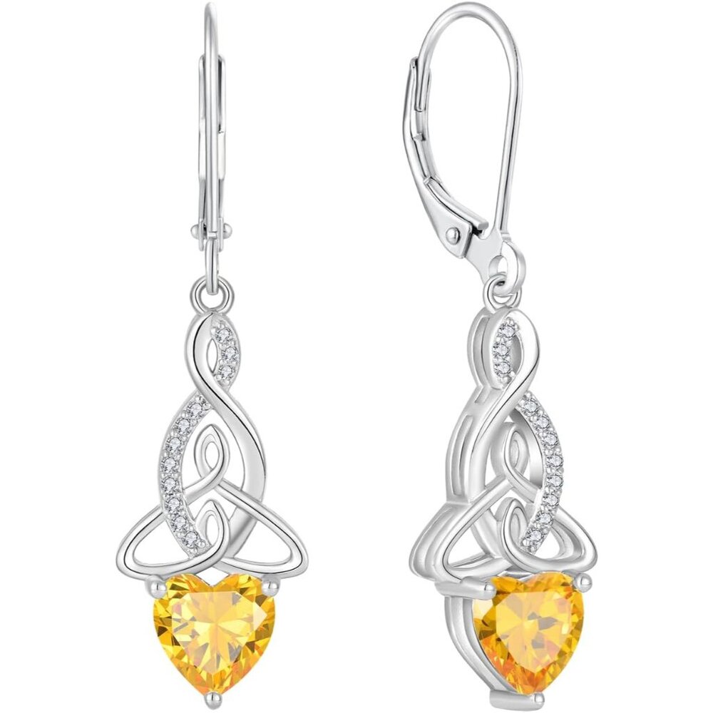 Infinity Celtic Knot Dangle Earrings Sterling Sil… - image 1